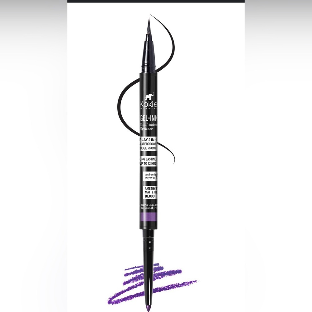 5/$25 item Kokie Gel Ink Eyeliner - amethyst & matte black